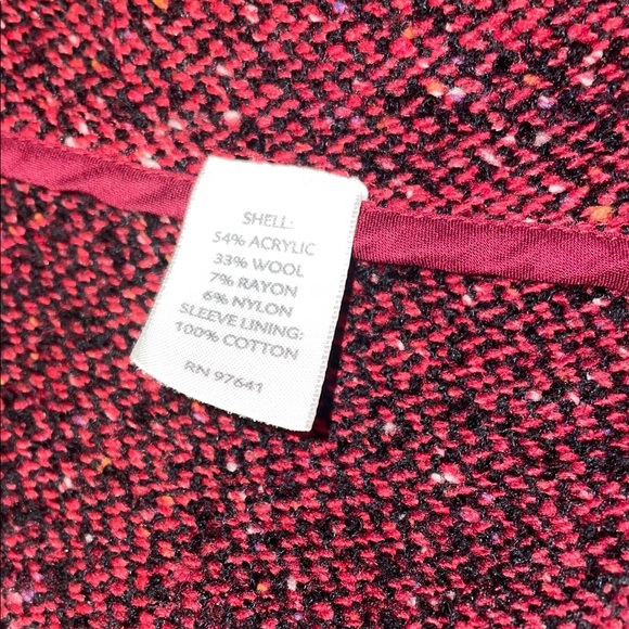 J. Jill Red Tweed Jean Jacket - Picture 4 of 6